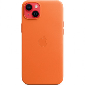  Apple iPhone 14 Plus Leather Case with MagSafe - Orange,Model A2907 (MPPF3ZE/A) 6