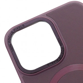   Epik Bonbon Leather Metal Style with MagSafe Apple iPhone 13 (6.1)  / Plum 3