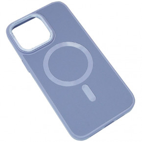   Epik Bonbon Leather Metal Style with MagSafe Apple iPhone 15 Pro (6.1)  / Mist blue 3