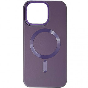   Epik Bonbon Leather Metal Style with MagSafe Apple iPhone 15 (6.1)  / Dark Purple