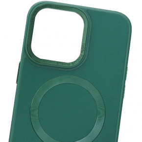   Epik Bonbon Leather Metal Style with MagSafe  Apple iPhone 13 Pro Max (6.7)  / Pine green 3