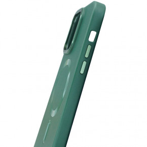   Epik Bonbon Leather Metal Style with MagSafe  Apple iPhone 13 Pro Max (6.7)  / Pine green 4