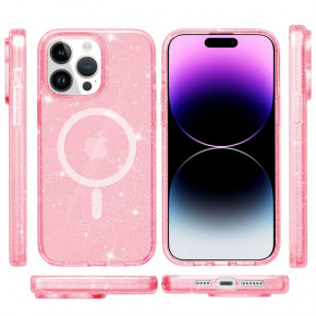  Epik TPU Galaxy Sparkle (MagFit) Apple iPhone 14 Pro Max (6.7) Pink+Glitter 3