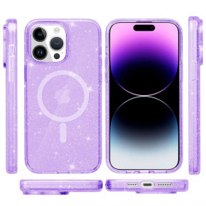  Epik TPU Galaxy Sparkle (MagFit) Apple iPhone 14 Pro (6.1) Purple+Glitter 3