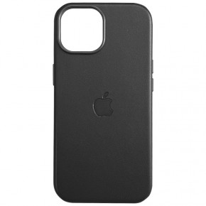   Epik Leather Case (AAA) with MagSafe and Animation Apple iPhone 15 (6.1) Black