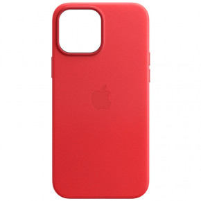   Epik Leather Case (AA) with MagSafe Apple iPhone 14 Pro Max (6.7) Crimson