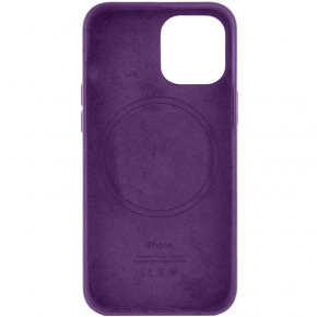   Epik Leather Case (AA) with MagSafe Apple iPhone 14 (6.1) Dark violet 3