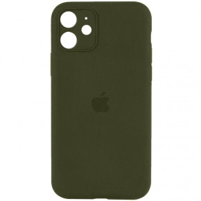  Epik Silicone Case Full Camera Protective (AA) Apple iPhone 12 (6.1)  / Dark Olive
