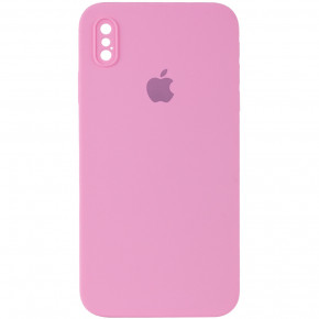  Epik Silicone Case Square Full Camera Protective (AA) Apple iPhone XS (5.8)  / Light pink
