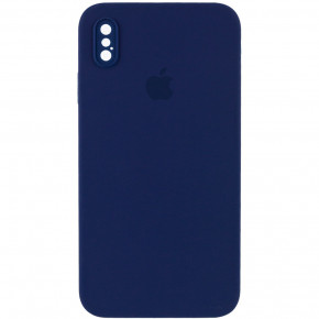  Epik Silicone Case Square Full Camera Protective (AA) Apple iPhone XS (5.8) - / Midnight blue