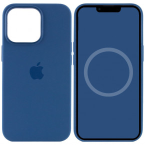  Epik Silicone case (AAA) full with Magsafe and Animation Apple iPhone 13 Pro (6.1)  / Blue Jay