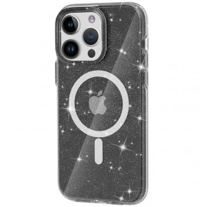  Epik TPU Galaxy Sparkle (MagFit) Apple iPhone 15 Pro (6.1) Black+Glitter