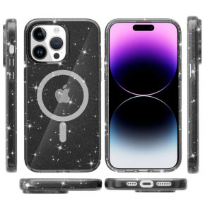  Epik TPU Galaxy Sparkle (MagFit) Apple iPhone 15 Pro (6.1) Black+Glitter 3