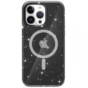  Epik TPU Galaxy Sparkle (MagFit) Apple iPhone 15 Pro (6.1) Black+Glitter 4