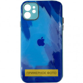  Epik TPU+Glass Impasto abstract  Apple iPhone 12 Pro (6.1) Blue