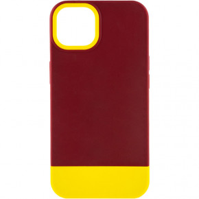  Epik TPU+PC Bichromatic Apple iPhone 11 (6.1) Brown burgundy / Yellow