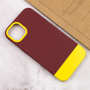  Epik TPU+PC Bichromatic Apple iPhone 11 (6.1) Brown burgundy / Yellow 5