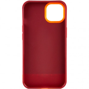  Epik TPU+PC Bichromatic Apple iPhone 13 (6.1) Brown burgundy / Orange 3