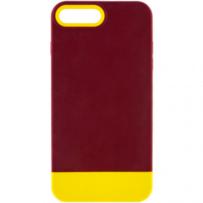  Epik TPU+PC Bichromatic Apple iPhone 7 plus / 8 plus (5.5) Brown burgundy / Yellow