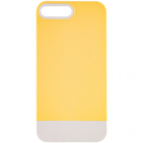  Epik TPU+PC Bichromatic Apple iPhone 7 plus / 8 plus (5.5) Creamy-yellow / White