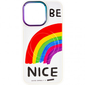 TPU+PC  Epik Funny pictures with MagSafe Apple iPhone 13 Pro Max (6.7) Be Nice