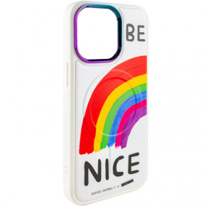 TPU+PC  Epik Funny pictures with MagSafe Apple iPhone 13 Pro Max (6.7) Be Nice 3