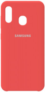 - Samsung Silicone Case Galaxy A20/A30 Peach Pink