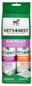     -     +     Vets Best Ear Relief Wash & Dry Combo Kit 118  + 118  (BGL-VB-08)