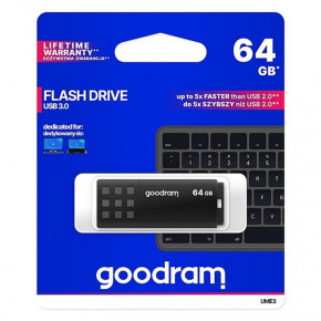  USB3.0 64GB Goodram UME3 Black (UME3-0640K0R11) 3