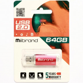 - Mibrand USB2.0 Cougar 64GB Red (MI2.0/CU64P1R) 3