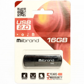 - Mibrand USB2.0 Grizzly 16GB Black (MI2.0/GR16P3B) 3