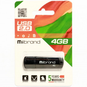 - Mibrand USB2.0 Grizzly 4GB Black (MI2.0/GR4P3B) 3
