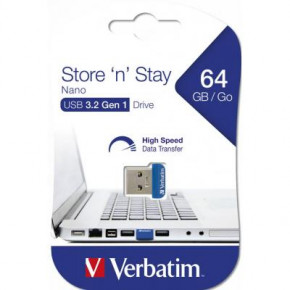 USB   Verbatim 64GB Store 'n' Stay NANO Blue USB 3.0 (98711) 6