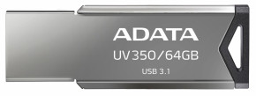  A-Data 64GB USB 3.1 UV350 Metal Black (AUV350-64G-RBK)