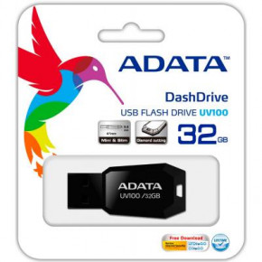 USB   A-DATA 32GB DashDrive UV100 Black USB 2.0 (AUV100-32G-RBK) (2)