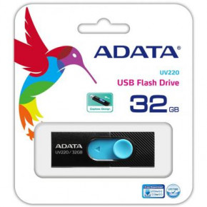 USB   ADATA 32GB UV220 Black/Blue USB 2.0 (AUV220-32G-RBKBL) 3