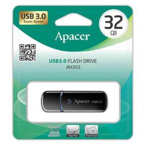  USB 3.0 32GB Apacer AH355 Black (AP32GAH355B-1) 4