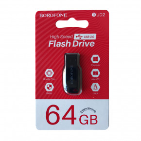  USB Borofone BUD2 Generous high speed  64Gb black-red