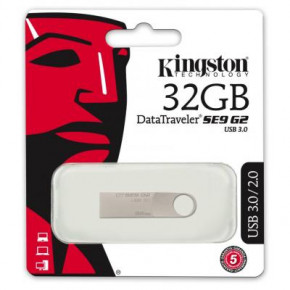 USB   Kingston 32GB DataTraveler SE9 G2 Metal Silver USB 3.0 (DTSE9G2/32GB) 4