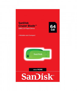 - SanDisk Cruzer Blade USB2.0 32GB Green (SDCZ50C-032G-B35GE) 3
