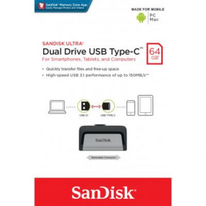 USB   SANDISK 64GB Ultra Dual USB 3.0/Type-C (SDDDC2-064G-G46) 4