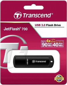  USB Flash Transcend JetFlash 700 USB 3.0 128Gb Black #I/S (1)