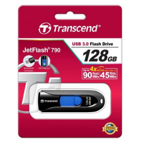 USB   Transcend 128GB JetFlash 790 Black USB 3.0 (TS128GJF790K) (WY36dnd-97736) 3