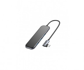 USB-Hub Baseus Multi-functional HUB (Type-C to 3xUSB3.0+HD4K+PD) Gray (CAHUB-BZ0G)