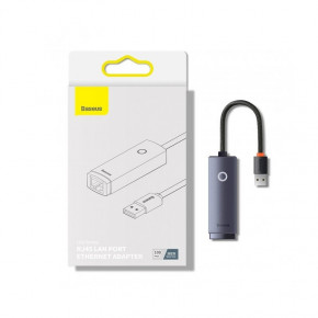 USB- Baseus Ethernet Adapter USB-A to RJ45 LAN Port Black (WKQX000001) 9