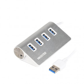  USB 3.0 Maxxter 4USB3.0 Silver (HU3A-4P-01) 