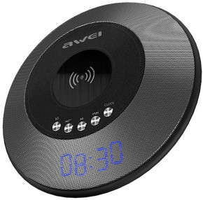   Awei Y290 Bluetooth Speaker-Wireless Charger Black 4