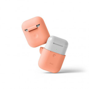    Elago A2 Silicone Case Peach  Airpods with Wireless Charging Case (EAP2SC-PE) 4