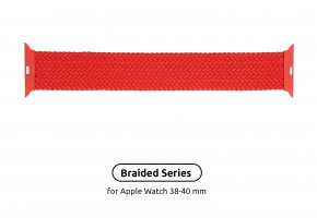  ArmorStandart Braided Solo Loop Apple Watch 38/40/41mm Red Size 2 (120 mm) (ARM58069)
