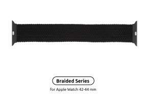  Armorstandart Braided Solo Loop  Apple Watch 42mm/44mm Charcoal Size 6 (148 mm) (ARM58072)
